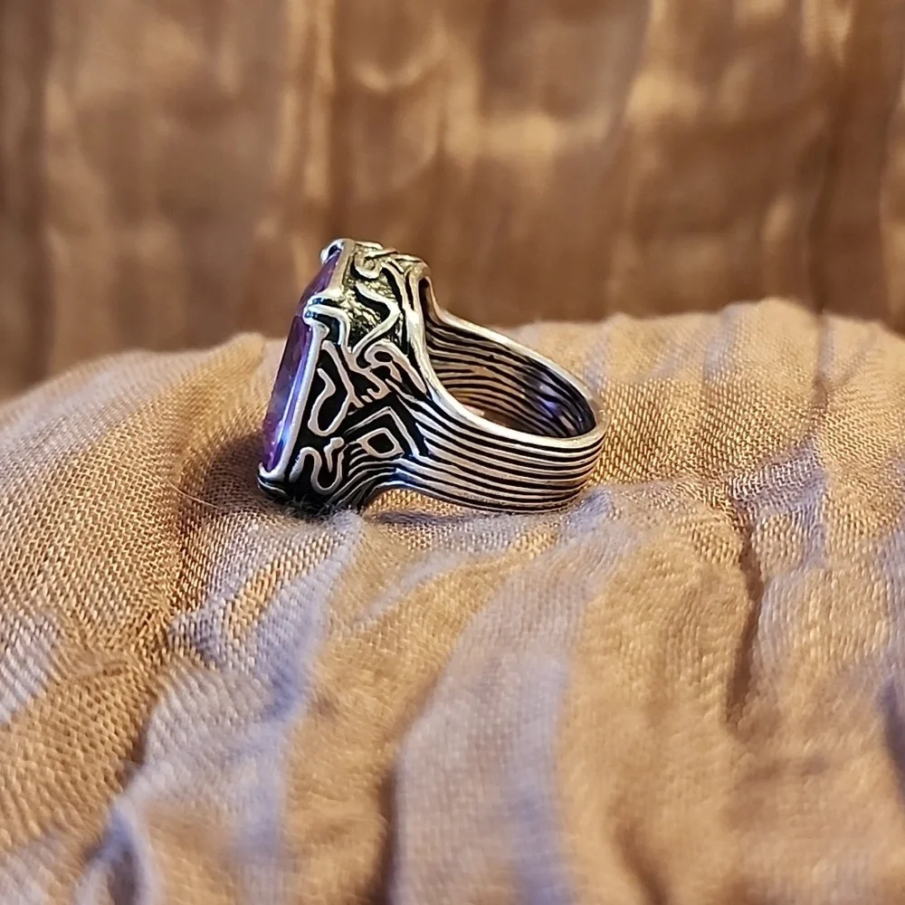 Silpada Purple Gemstone Silver Ring - Picture 2 of 4
